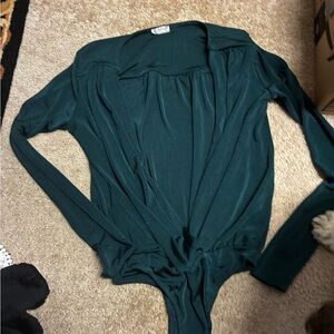 Free People Deep Teal Bodysuit